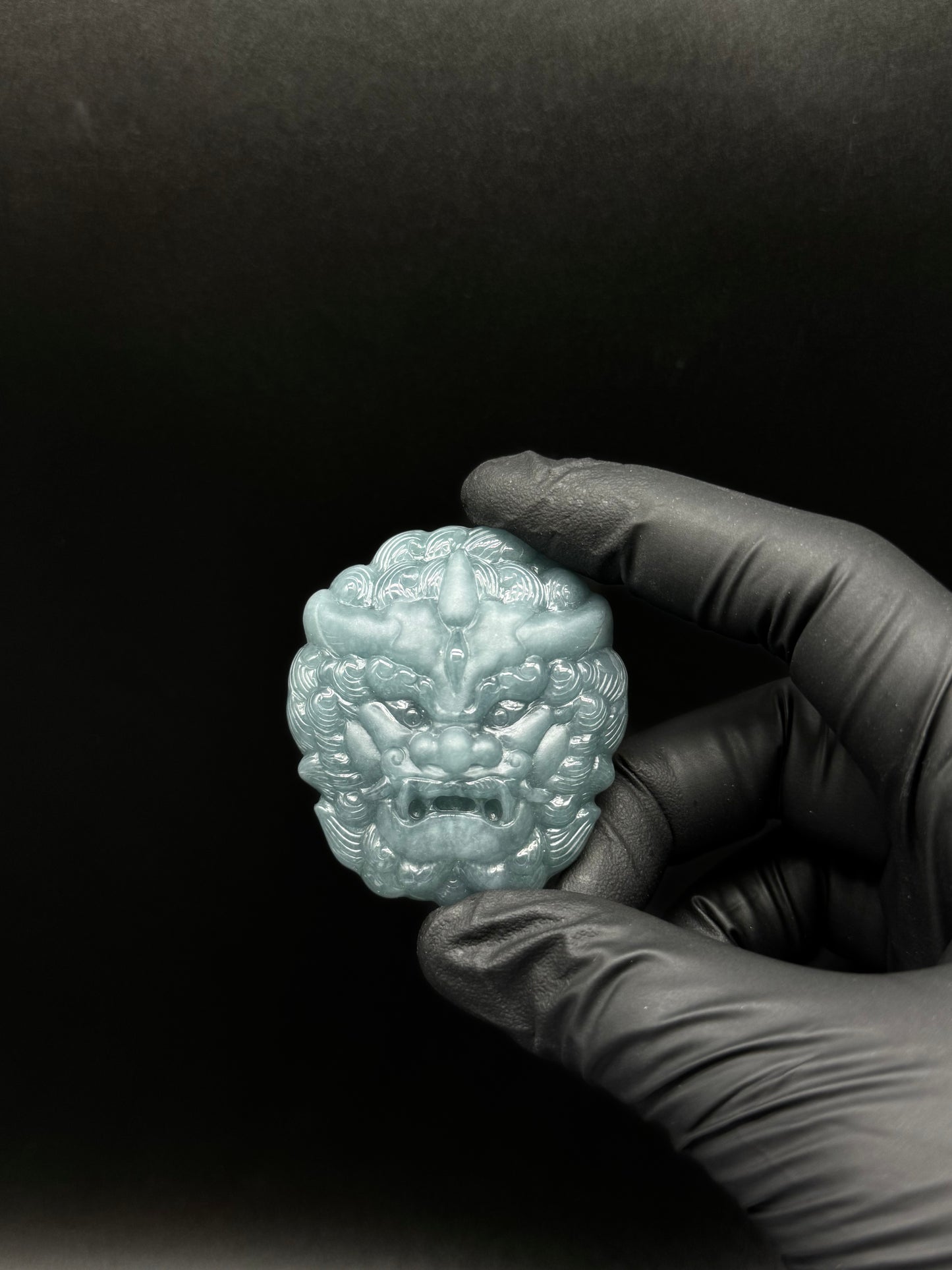 Fu Dog Jade Pendant – Hand-Carved Certified Grade A Jade with Custom 18kt Gold Bail & Certificate