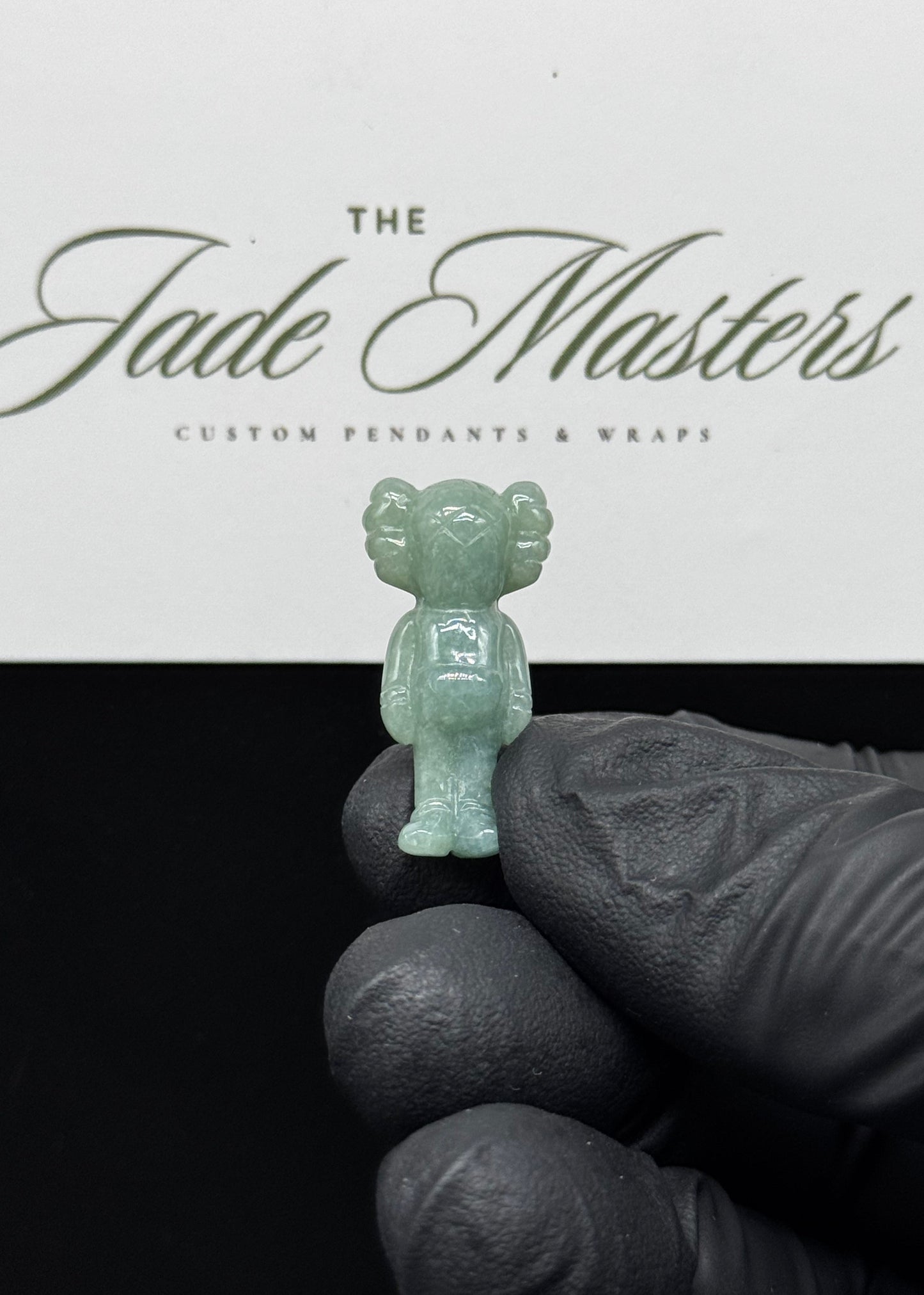 Kaws Pendant Hand-Carved Jade Pendant 💚 – 100% Natural Certified Grade A Jade