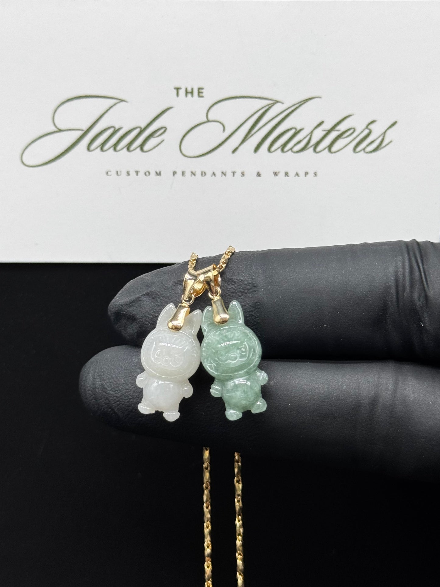 Micro Labubu Pendant – Certified Hand-Carved Grade A Jade