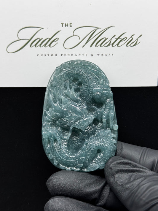 Blue Water / Black-Jadeite Pendants