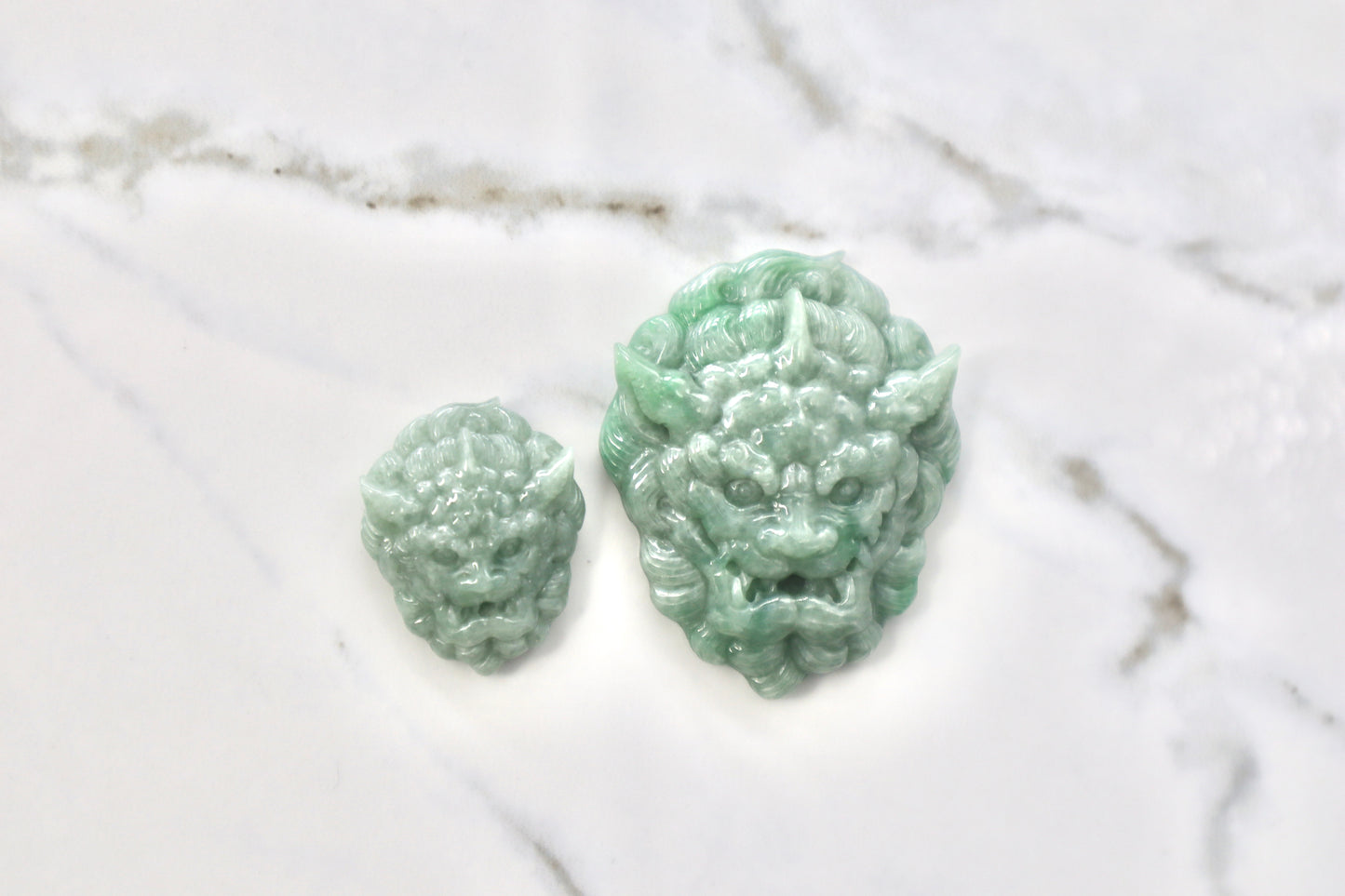 Fu Dog 2.0 Jade Pendant – Hand-Carved Certified Grade A Jade with Custom 18kt Gold Bail & Certificate