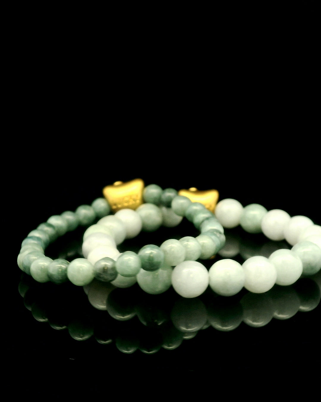 HK 24k Gold Jade Bracelet – Hand-Carved Grade A Jade in Green or White | Luxury & Elegance