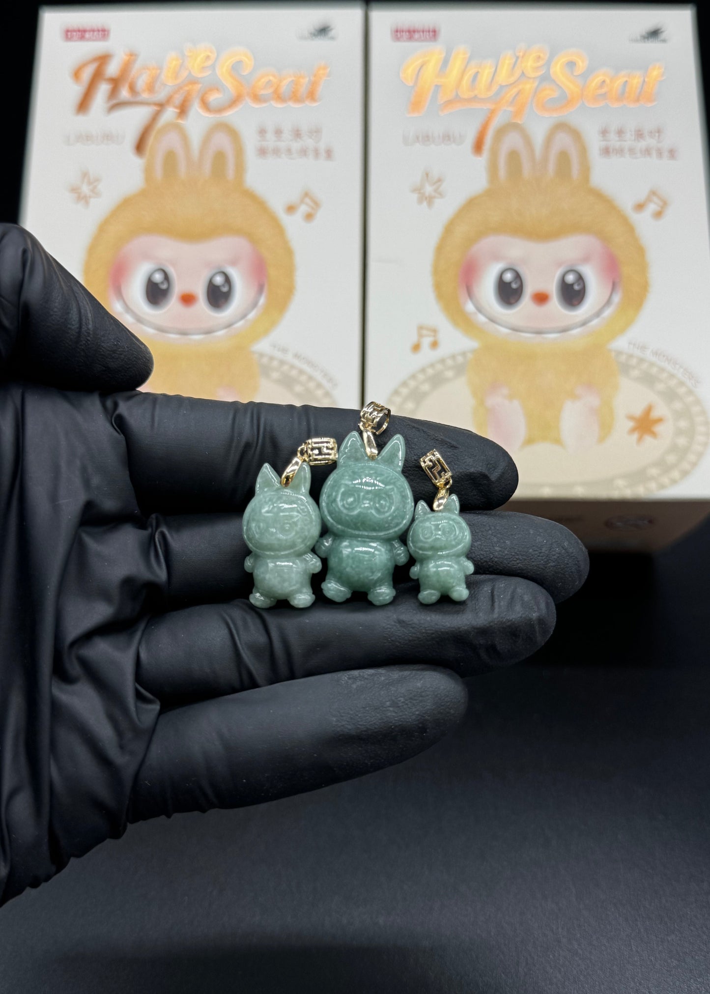 Micro Labubu Pendant – Certified Hand-Carved Grade A Jade