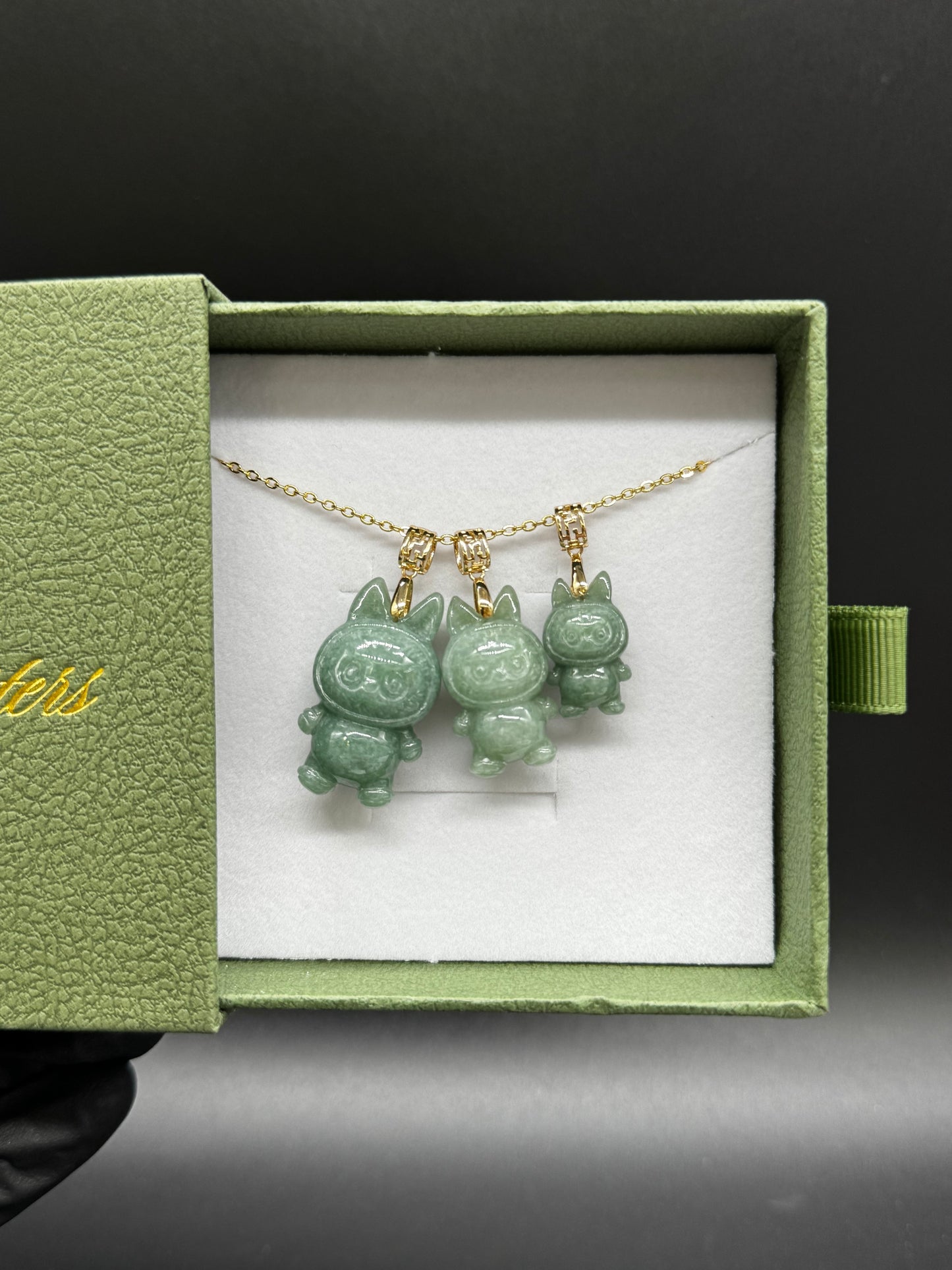 Micro Labubu Pendant – Certified Hand-Carved Grade A Jade