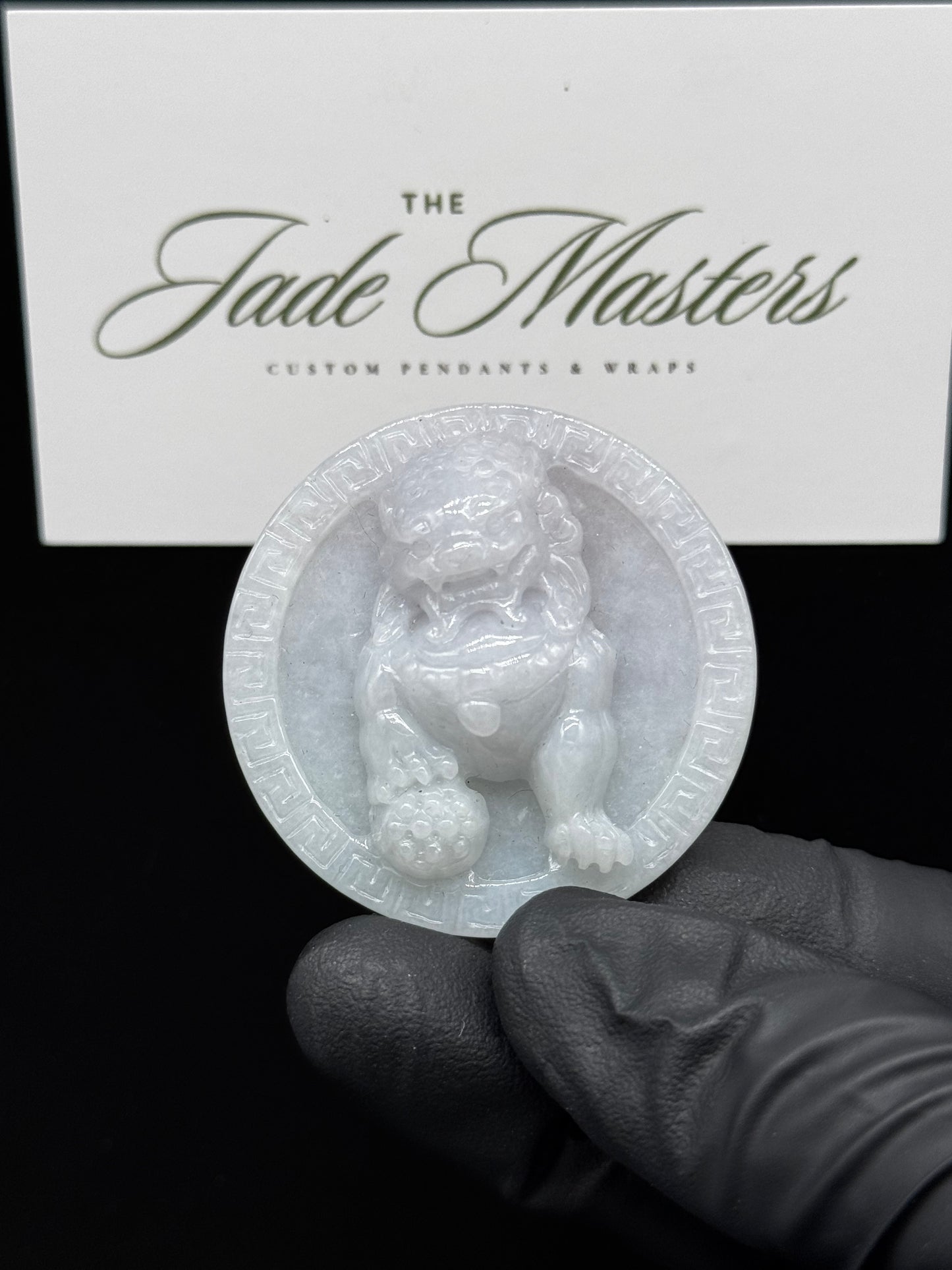White Fu Dog Pendant