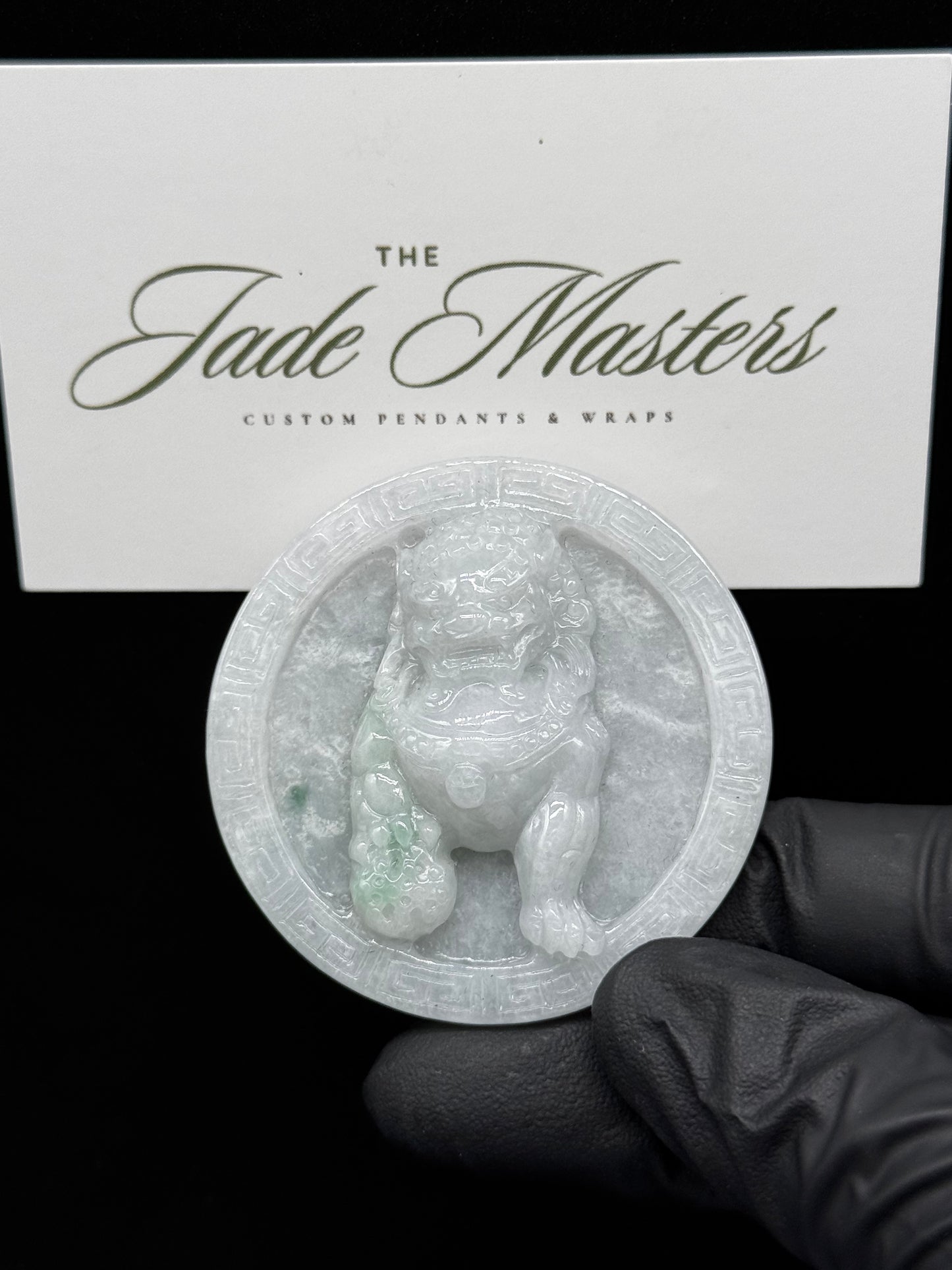 White Fu Dog Pendant