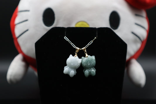 Micro Jade Hello-Kitty Pendant