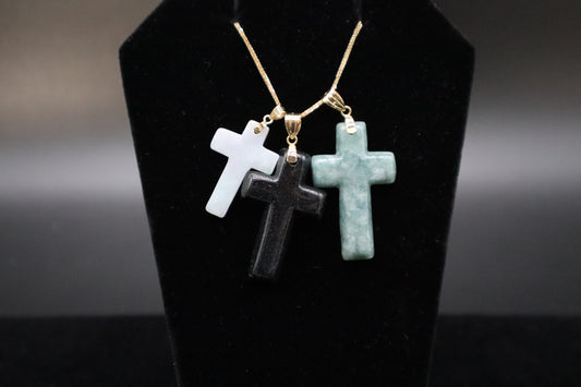 Jade Cross / Micro-Cross Pendant