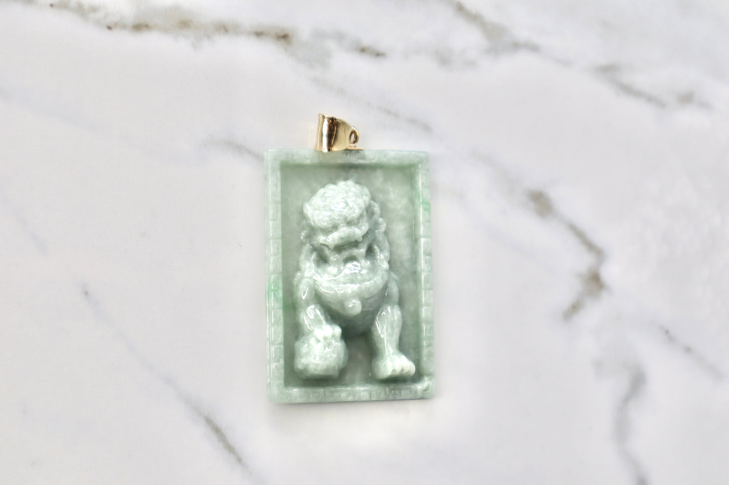 Green Fu Dog Pendant