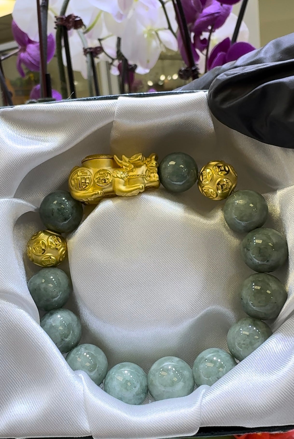 Pixiu 24Kt Jade Bracelet