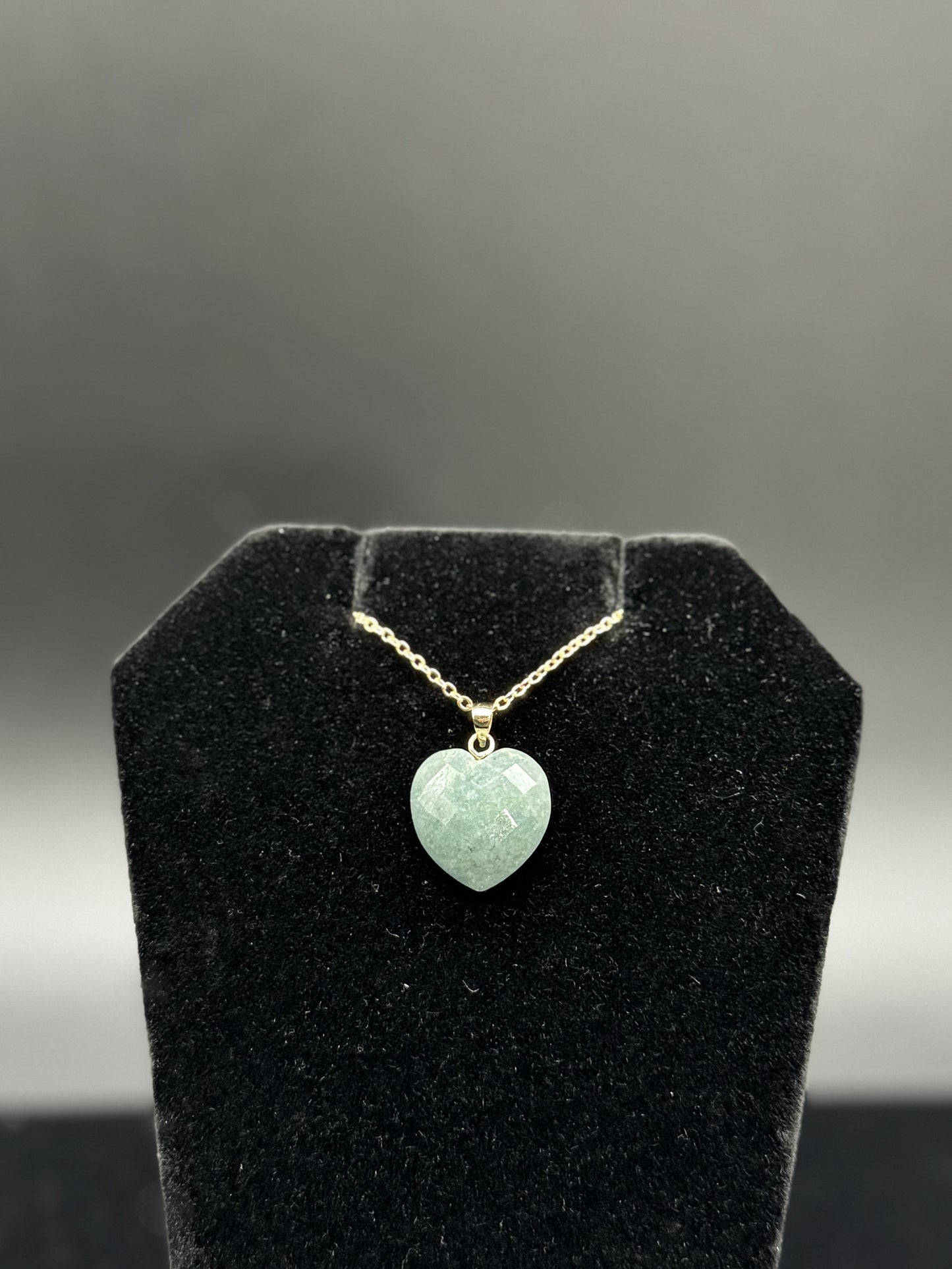 Diamond-Cut Jade Heart